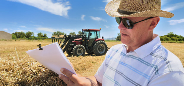 old man with a tractor